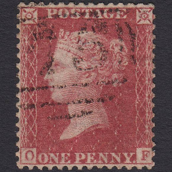 GB QV 1857 1d Rose-red (Plate 48) SG40-C10(1) OF GU Birmingham 75