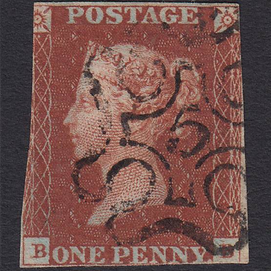 GB QV 1841 1d Red-brown (Plate 36) SG8-B1(1) BB GU No.5 in MX