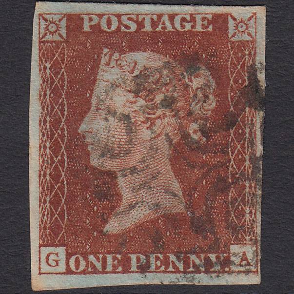 GB QV 1841 1d Deep Red-brown (Plate 15) SG10-B1(4) GA PU 4 Margins MX