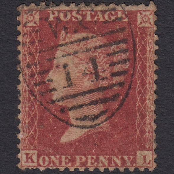GB QV 1857 1d Rose-red (Plate 43) SG40-C10(1) KL GU London D&S WC14