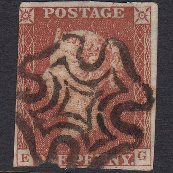 GB QV 1841 1d Red-brown (Plate 28) SG8-B1(1) EG GU Maltese Cross