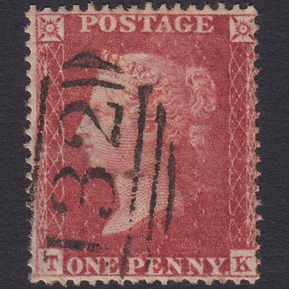 GB QV 1857 1d Rose-red (Plate 59) SG36-C11 TK FU Brighton 132