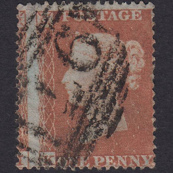 GB QV 1854 1d SG17-C1(1) K? Ventnor Isle of Wight 971 Large Misperf