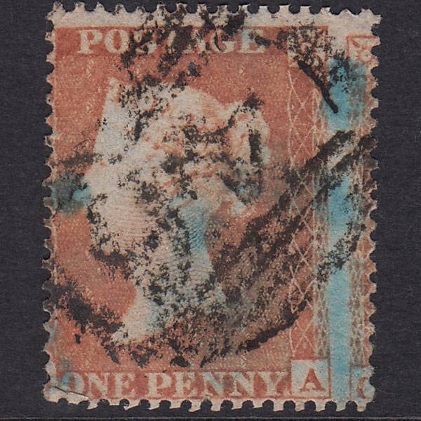GB QV 1854 1d Plate 194 SG17-C1(1) OA GU Banbury 46 Large Misperf