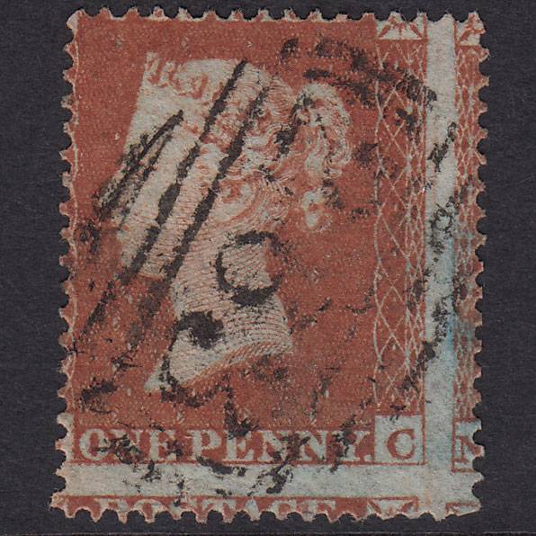 GB QV 1854 1d Plate 194 SG17-C1(1) NC FU Dudley 263 Huge Misperf