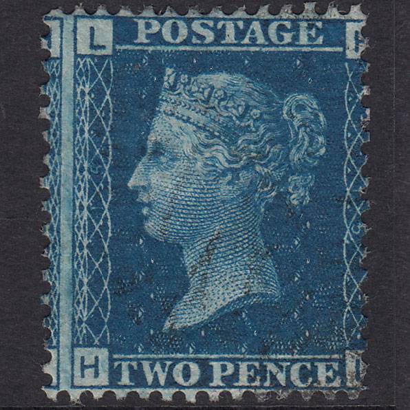 GB QV 1869 2d Blue Plate 15 SG46-G3 HL VFU Light Cancel