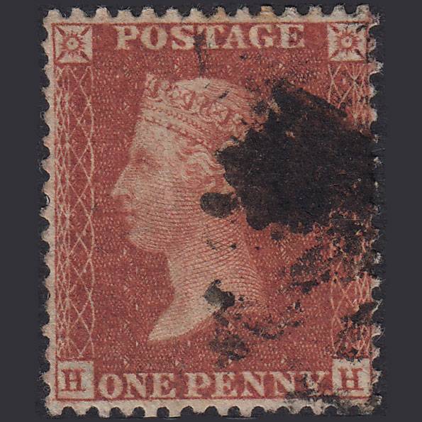 GB QV 1855 1d Red-Brown Plate 14 SG24-C3(1) HH GU Very Well Centred