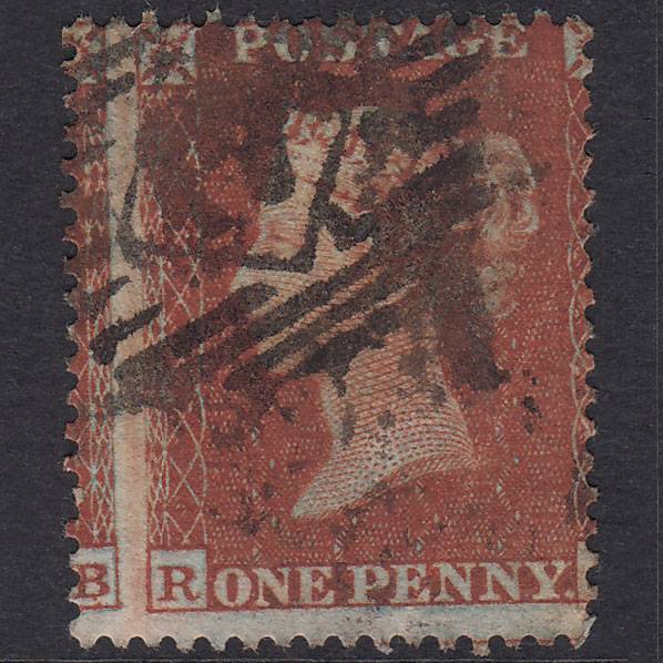 GB QV 1854 1d Plate 191 SG17-C1(1) RC GU London Is Cancel Large Misperf