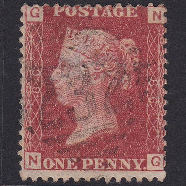 GB QV 1864 1d Lake-Red Plate 86 SG44-G1(2) NG FU  232