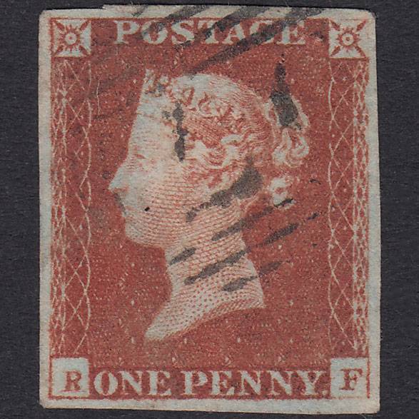 GB QV 1841 1d Red-Brown Plate 58 SG8-B1(1) RF FU 4 Good Margins