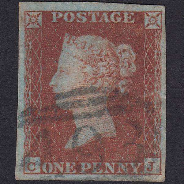 GB QV 1841 1d Plate 112 SG8-B1(1) CJ GU 4 Good Margins Maidstone 493