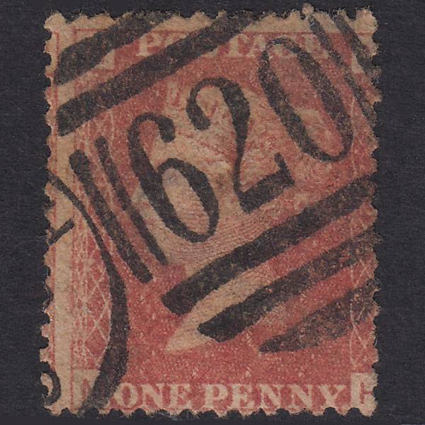 GB QV 1864 1d Rose-Red Plate 224 SG43-G1(1) MH GU Plymouth 620