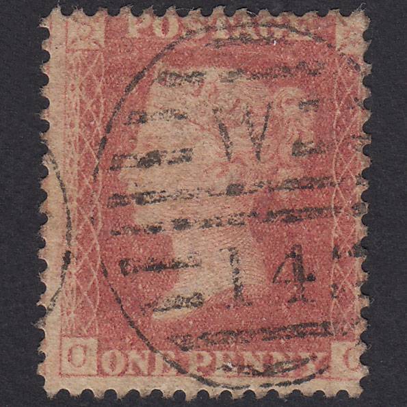 GB QV 1857 1d Rose-Red Plate 60 SG40-C10(1) CG GU London D&S w14