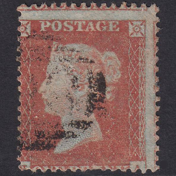 GB QV 1855 1d Plate 203 SG22-C2(1) NA PU Light Cancel Misperf Pinhole