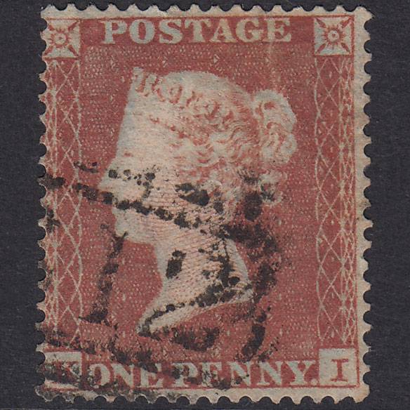 GB QV 1854 1d Yellow-Brown Plate 162 SG18-C1(2) Constant Variety KI GU