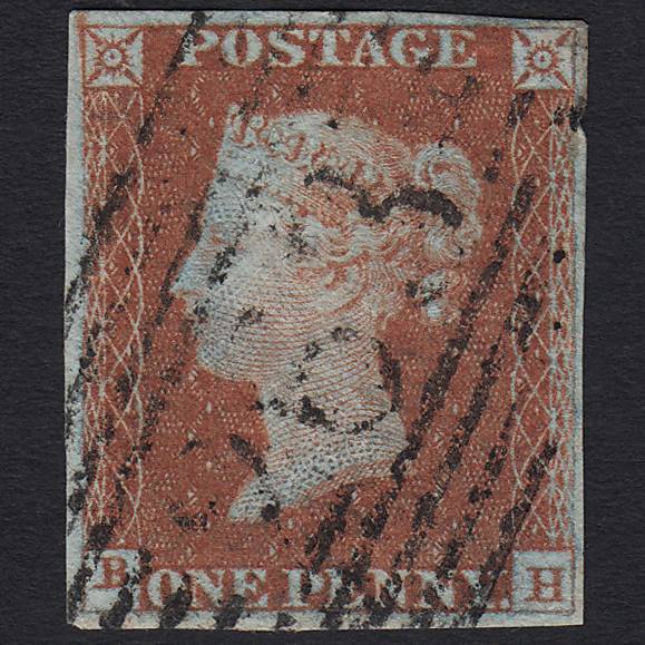 GB QV 1841 1d Red-brown (Plate 62) SG8-B1(1) BH FU Musselburgh 263 4M