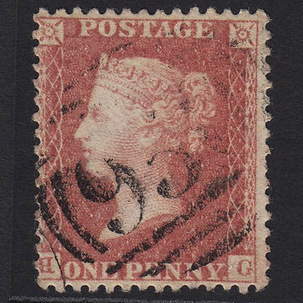 GB QV 1857 1d Rose-red (Plate 60) SG40-C10(1) HG FU