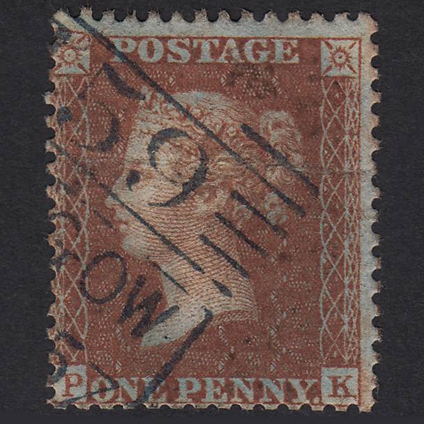 GB QV 1856 1d (Plate 37) SG29-C8(1) PK PU Dark Blue Madeleine Smith Cancel
