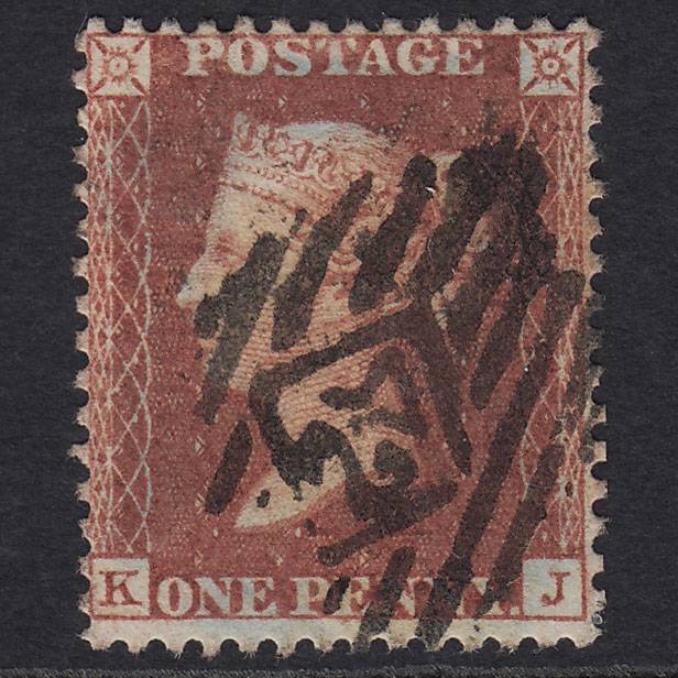 GB QV 1856 1d Red-brown (Plate 44) SG29-C8(1) KJ GU London IS 42