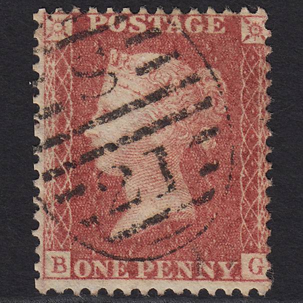 GB QV 1857 1d Rose-red (Plate 59) SG40-C10(1) BG VFU London D&S S21 21d3