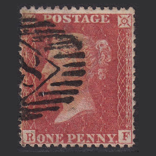 GB QV 1857 1d Rose-red (Plate 36) SG40-C10(1) RF GU London IS Cancel