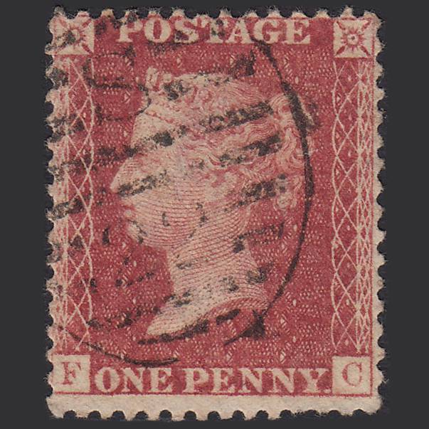 GB QV 1857 1d Rose-red (Plate 59) SG40-C10(1) FC FU London D&S S22