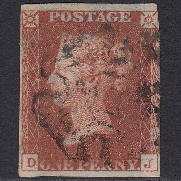 GB QV 1841 1d Red-brown (Plate 20) SG8-B1(1) DJ GU 4 Margins Maltese Cross