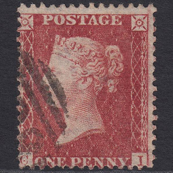 GB QV 1857 1d Rose-red (Plate 62) SG40-C10(1) CI FU Misperf