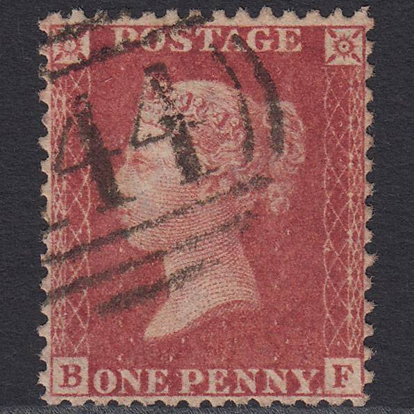 GB QV 1857 1d Rose-red (Plate 42) SG40-C10(1) BF FU Well Centred