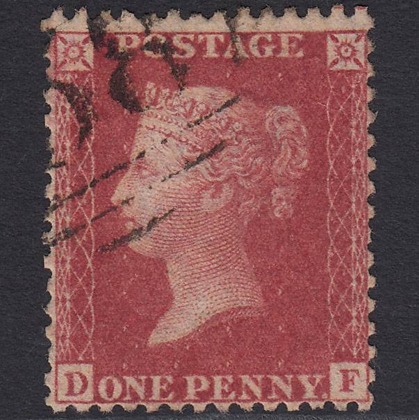 GB QV 1857 1d Deep Rose-red (Plate 42) SG41-C10(4) DF VFU Light Cancel