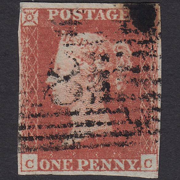 GB QV 1841 1d Red-brown (Plate 95) SG8-B1(1) CC GU 4 Margins Scotland