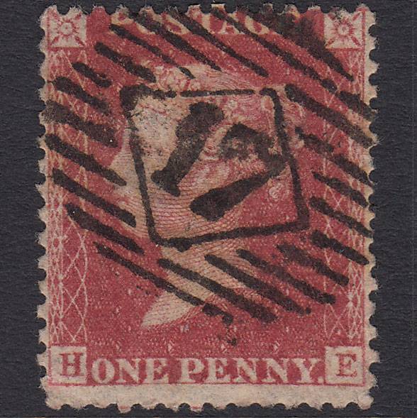 GB QV 1857 1d Rose-red (Plate 44) SG40-C10(1) HE GU London IS 17