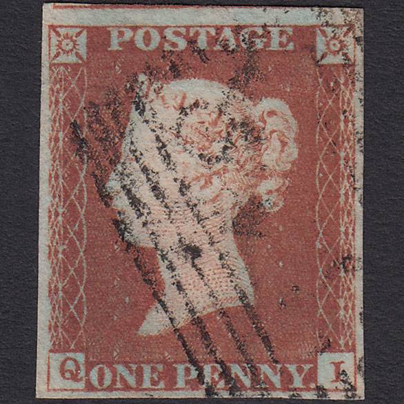 GB QV 1841 1d Red-brown (Plate 86) SG8-B1(1) QI FU 4 Margins Scotland