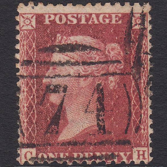 GB QV 1857 1d Rose-red (Plate 34) SG40-C10(1) CH GU Birkenhead 74