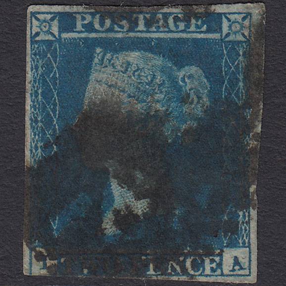 GB QV 1841 2d Blue (Plate 4) SG14-E1(2) IA GU nr 4 Margins