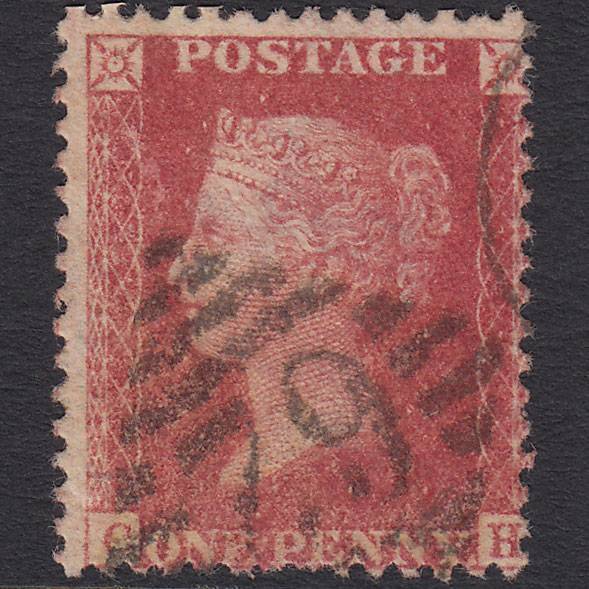 GB QV 1857 1d Rose-red (Plate 48) SG40-C10(1) CH GU Belfast 62 Misperf
