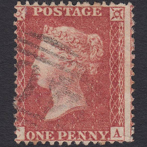 GB QV 1861 1d Rose-red (Plate 51) SG42-C12(3) CA GU Light Cancel Misperf