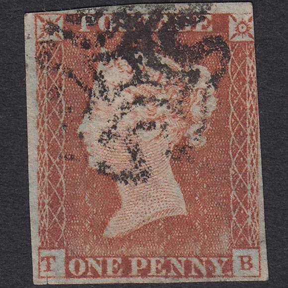 GB QV 1841 1d (Plate 29) SG8-B1(1) TB PU Missing Imprimatur 3m MX Scissor Cut