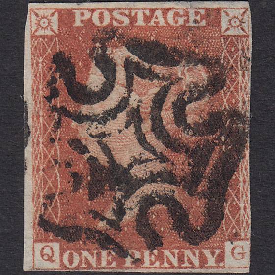 GB QV 1841 1d Red-brown Penny Black (Plate 11) SG7-A2 QG GU nr 4M MX Tear