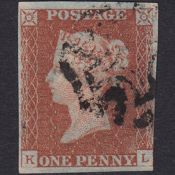 GB QV 1841 1d Red-brown (Plate 28) SG8-B1(1) GUideline KL FU nr 4M MX