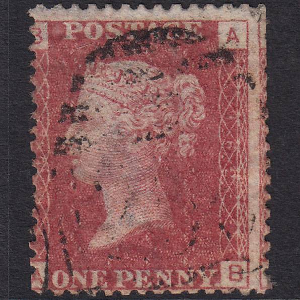 GB QV 1864 1d Rose-red (Plate 162) SG43-G1(1) AB GU Light Cancel Misperf