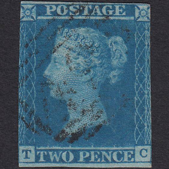 GB QV 1841 2d Blue (Plate 3) SG14-E1(2) TC GU