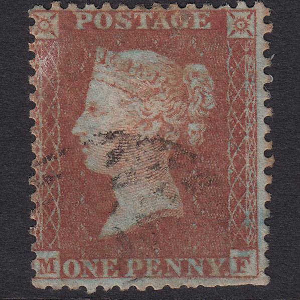 GB QV 1855 1d Red-Brown Plate 3 SGC6(1) MF PU Light Cancel