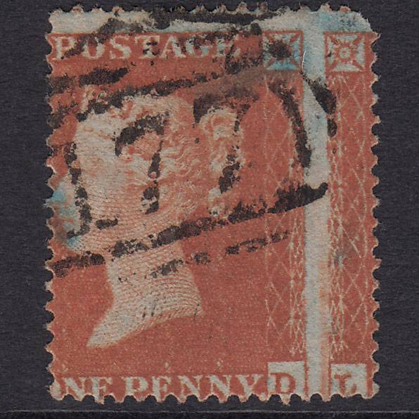 GB QV 1854 1d Plate 190 SG18-C1(2) LG GU Cheltenham 177 Huge Misperf
