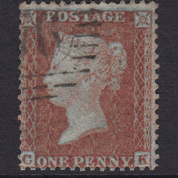 GB QV 1855 1d Plate 11 SGC6(1) Framed Reverse CK GU London D&S 76