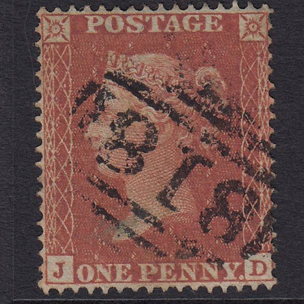 GB QV 1855 1d Plate 9 SG21-C4(1) JD FU Tunbridge 818 Very Well Centred