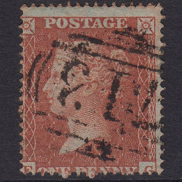 GB QV 1855 1d Red-Brown Plate 15 SG21-C4(1) FG GU Sittingbourne 713