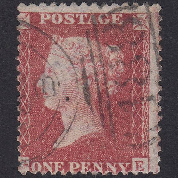 GB QV 1857 1d Rose-Red Plate 37 SG40-C10(1) GE FU Lynn 488
