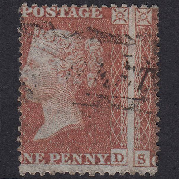 GB QV 1855 1d Plate 8 SGC6(1) SD FU Scots Local Cancel Huge Misperf