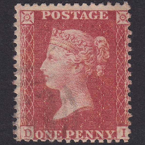 GB QV 1857 1d Rose-Red Plate 47 SG40-C10(1) DI VFU Light Cancel